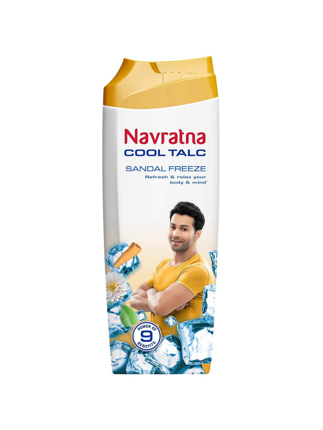 Navratna Cool Talc for Instant Freshness 400g Sandal Freeze