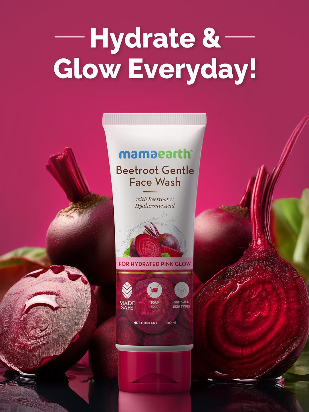 Buy Mamaearth Beetroot Gentle Face Wash With Hyaluronic Acid