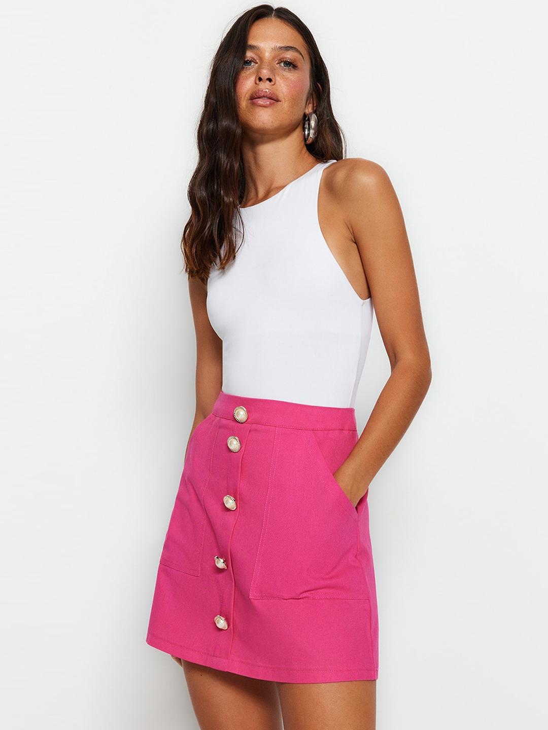 Buy Trendyol A-Line Mini Pure Cotton Skirt - Skirts for