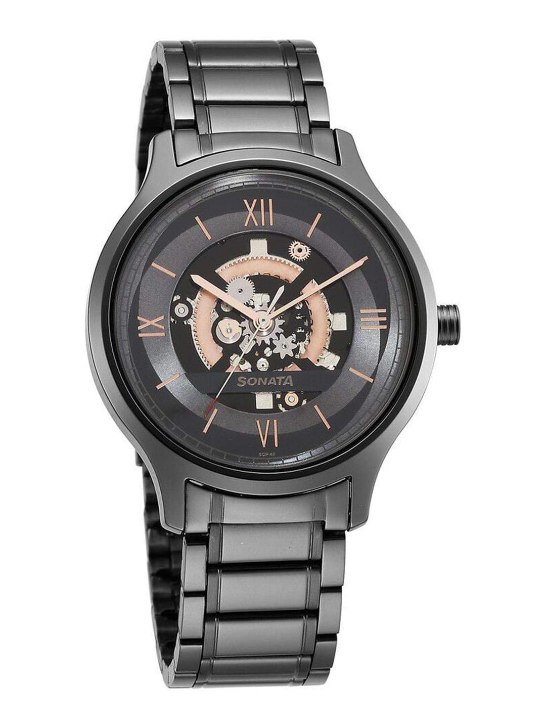 Buy Sonata Men Dial Stainless Steel Bracelet Style Straps