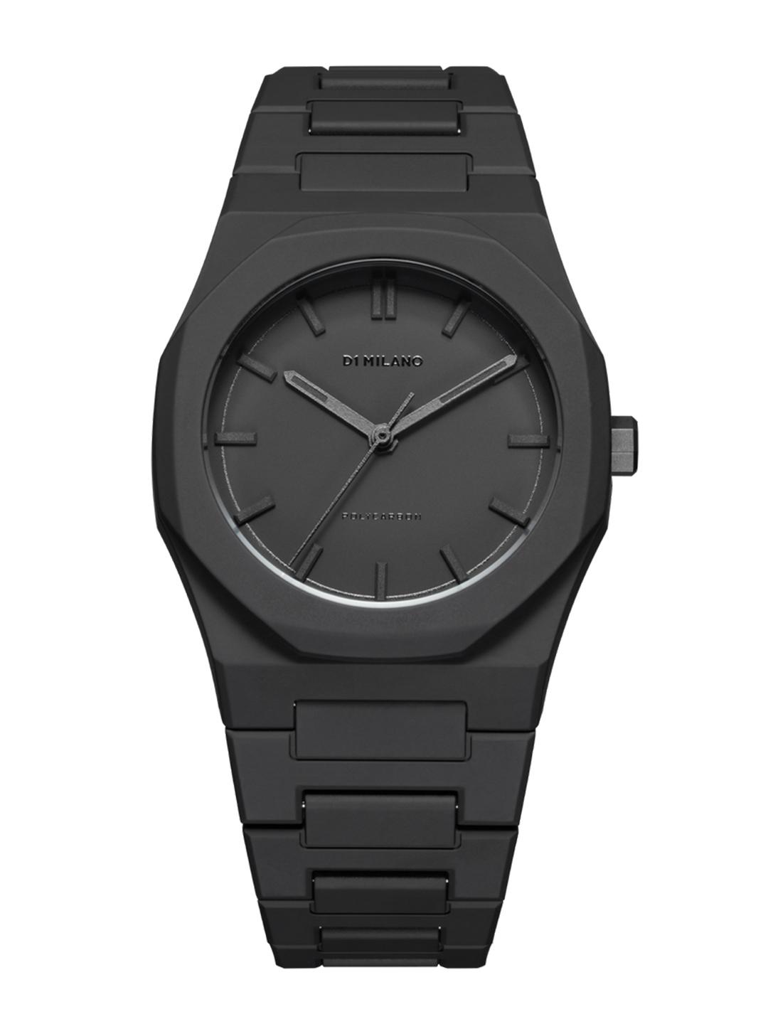 D1 Milano Unisex Polycarbon Quartz Black Dial Watch PCBU01