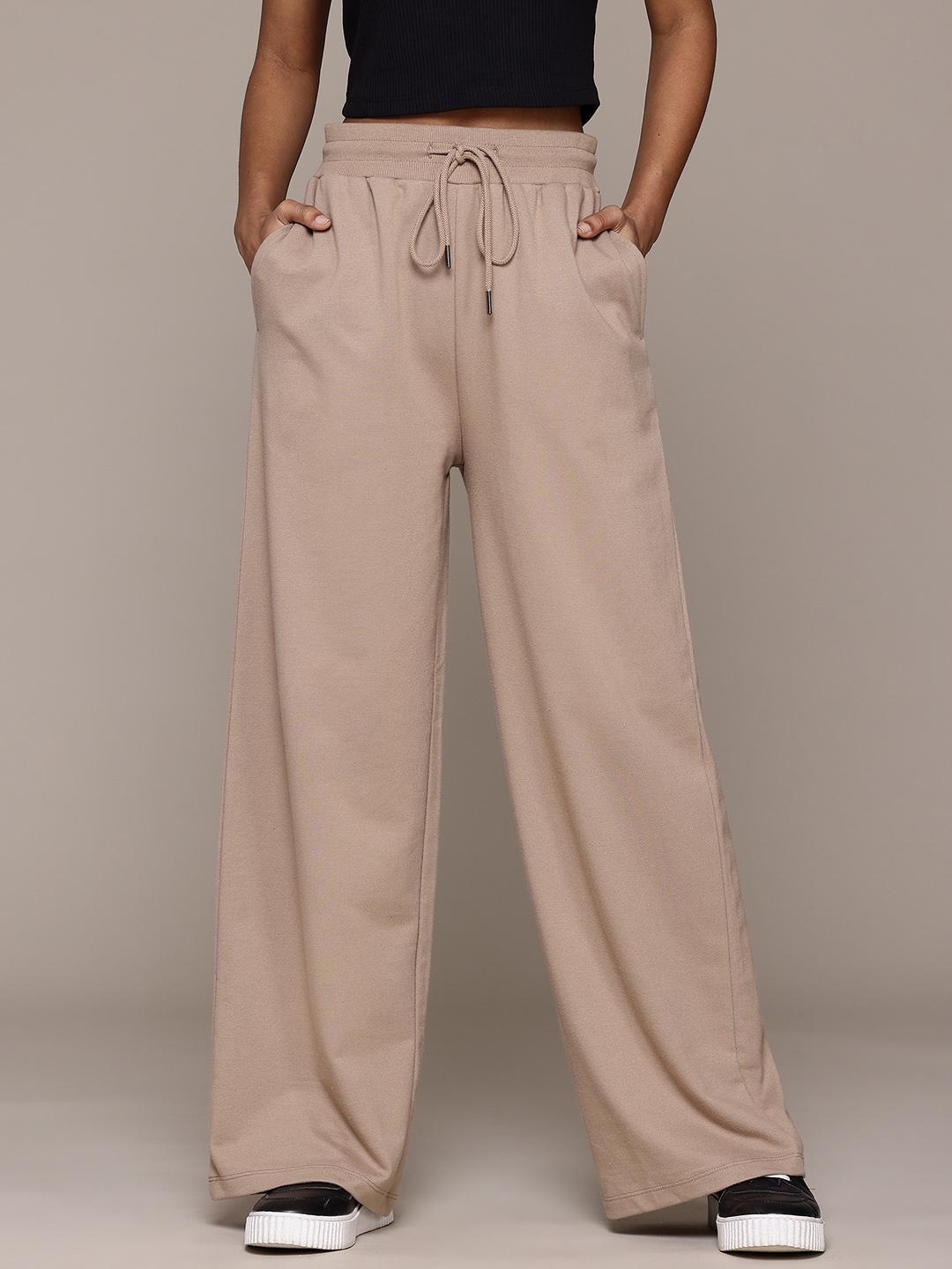 Buy The Roadster Lifestyle Women Wide Leg Knit Trousers