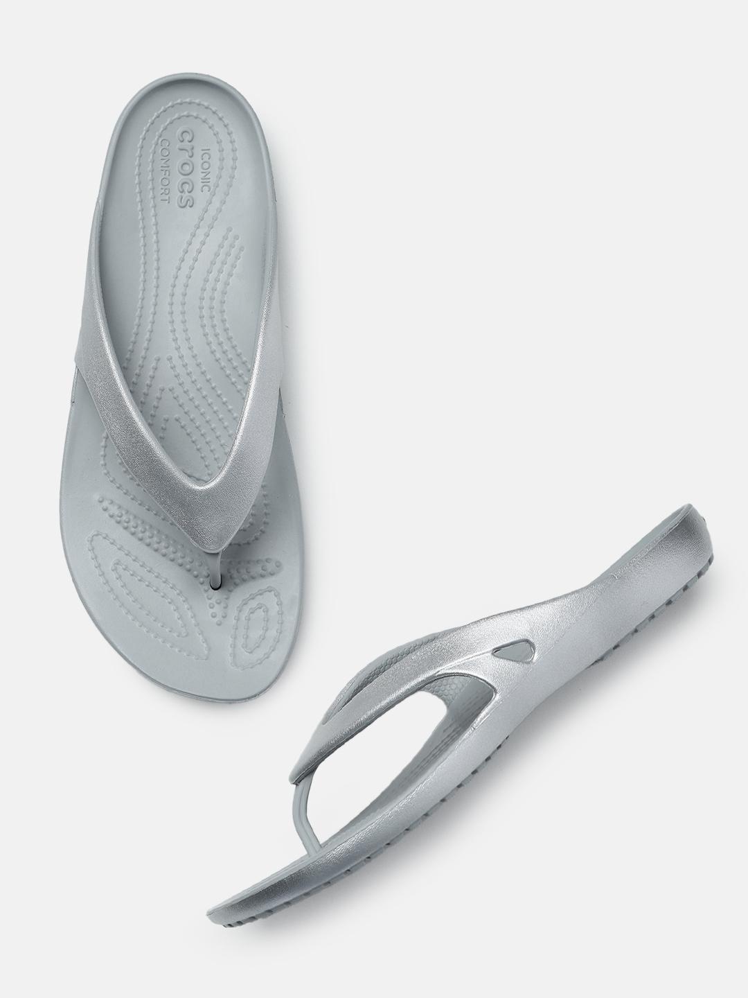 Buy Crocs Women Kadee II Metallic Croslite Thong Flip-Flops Flip