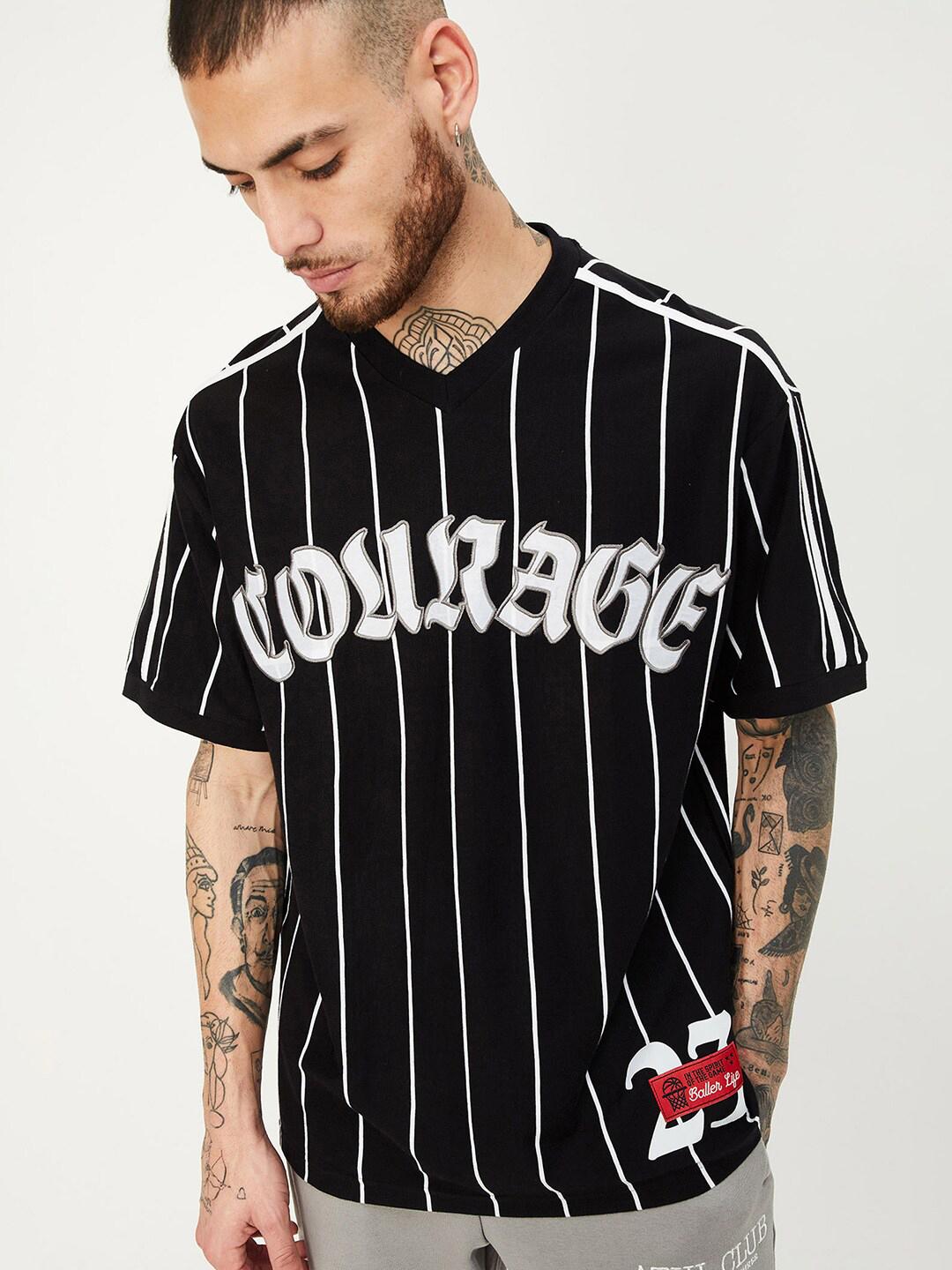 STRIPED MASSIVE T-SHIRT WITH DRAWSTRINGS C” MASSIVE S/S T-SHIRT