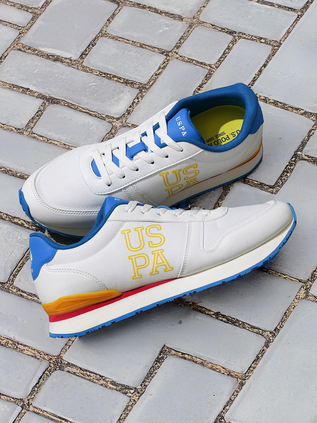 U.S. Polo Assn. Men Cregon White Retro Sneakers - Image 1