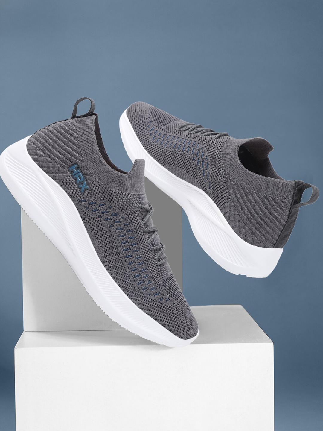 Buy HRX by Hrithik Roshan Men Grey Textured Round Toe Lightweight