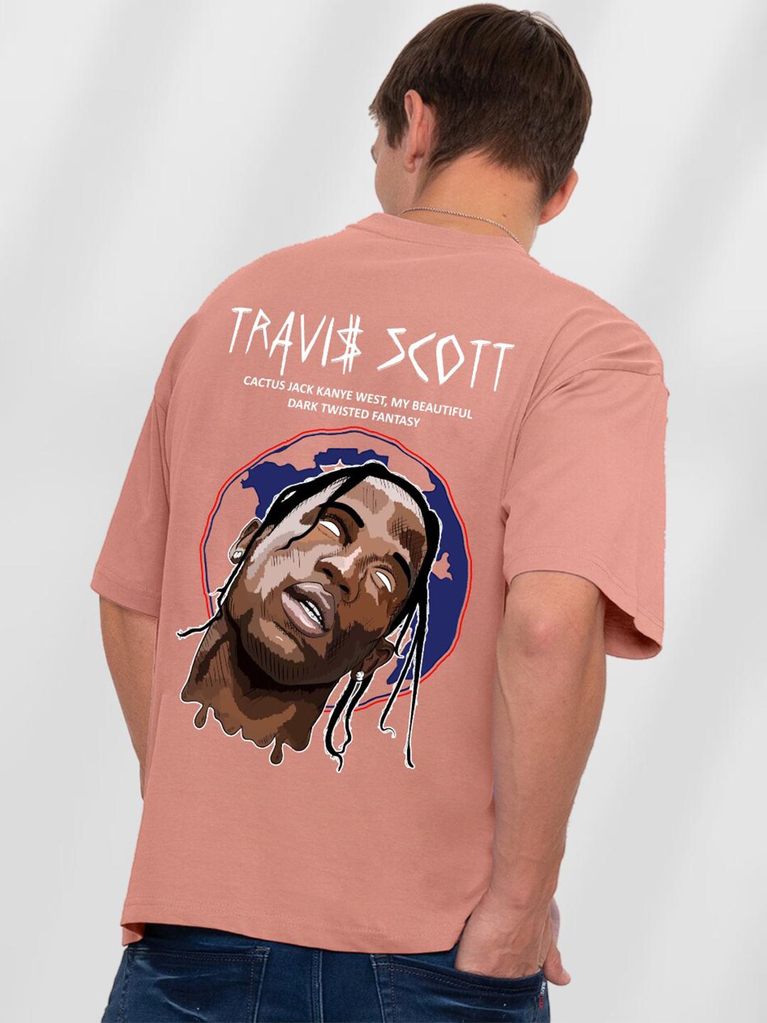 Travis Vegas限定　Tシャツ Travis Scott Road to Utopia Las Vegas Lights T-shirt Brown Men's