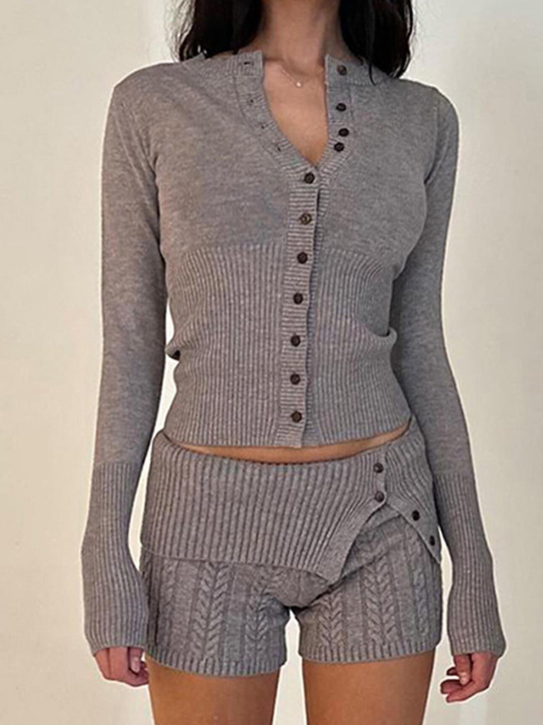 Buy LULU & SKY Women Slim Fit Low-Rise Rib-Knit Striped Shorts