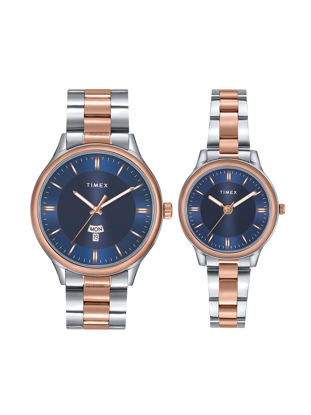 Buy Timex His & Her Bracelet Style Analogue Couple Watch Gift Set