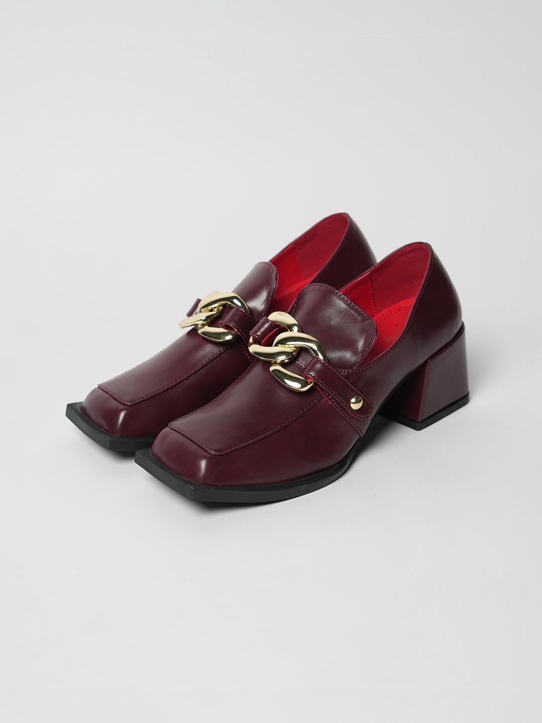 Style Block Heel Loafers ASOS DESIGN Stanford Smart Mid Heeled