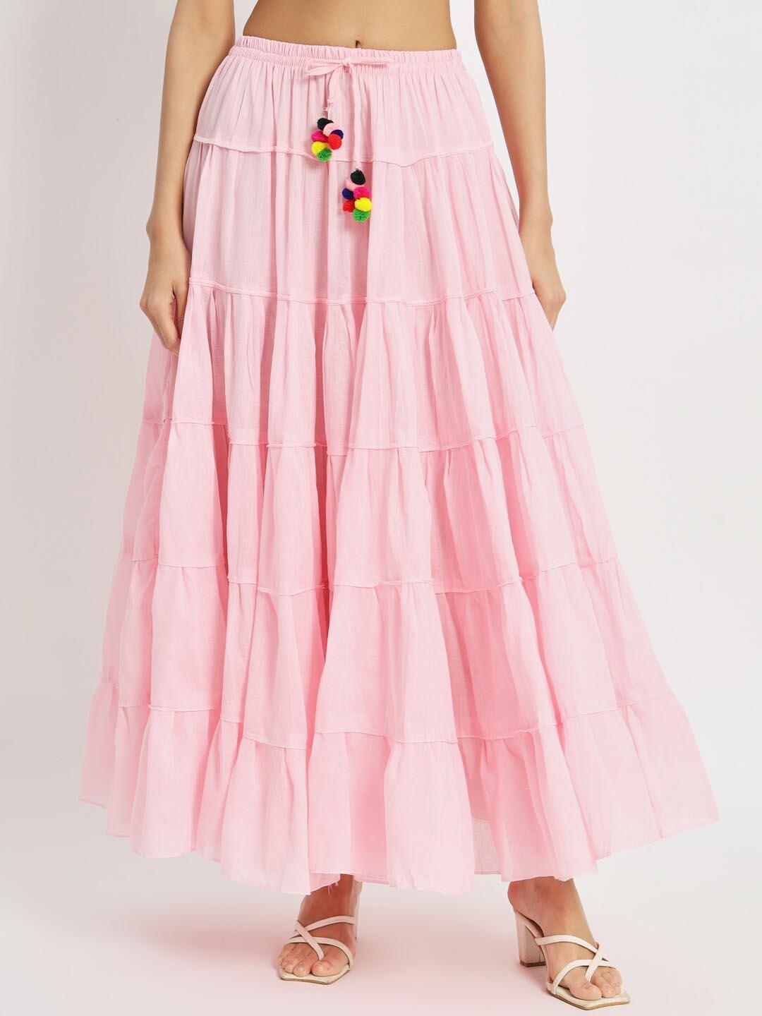 【Reha.】Tuck Maxi Skirt Buy ZRI Pure Cotton Flared Maxi Skirt - Skirts for Women 28160802