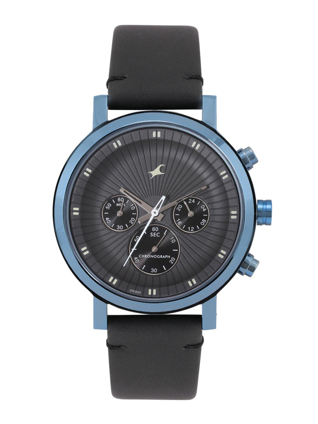 Leather Strap Fastrack Watch Chronograph Fastrack NP3072SL01