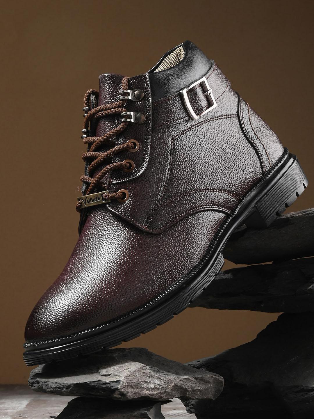 Vellinto Men Mid-Top Lace-Up Regular Boots - Image 1