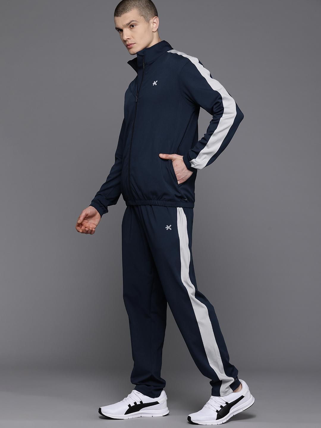 Buy HRX by Hrithik Roshan Men Striped Rapid-Dry Sports Tracksuit