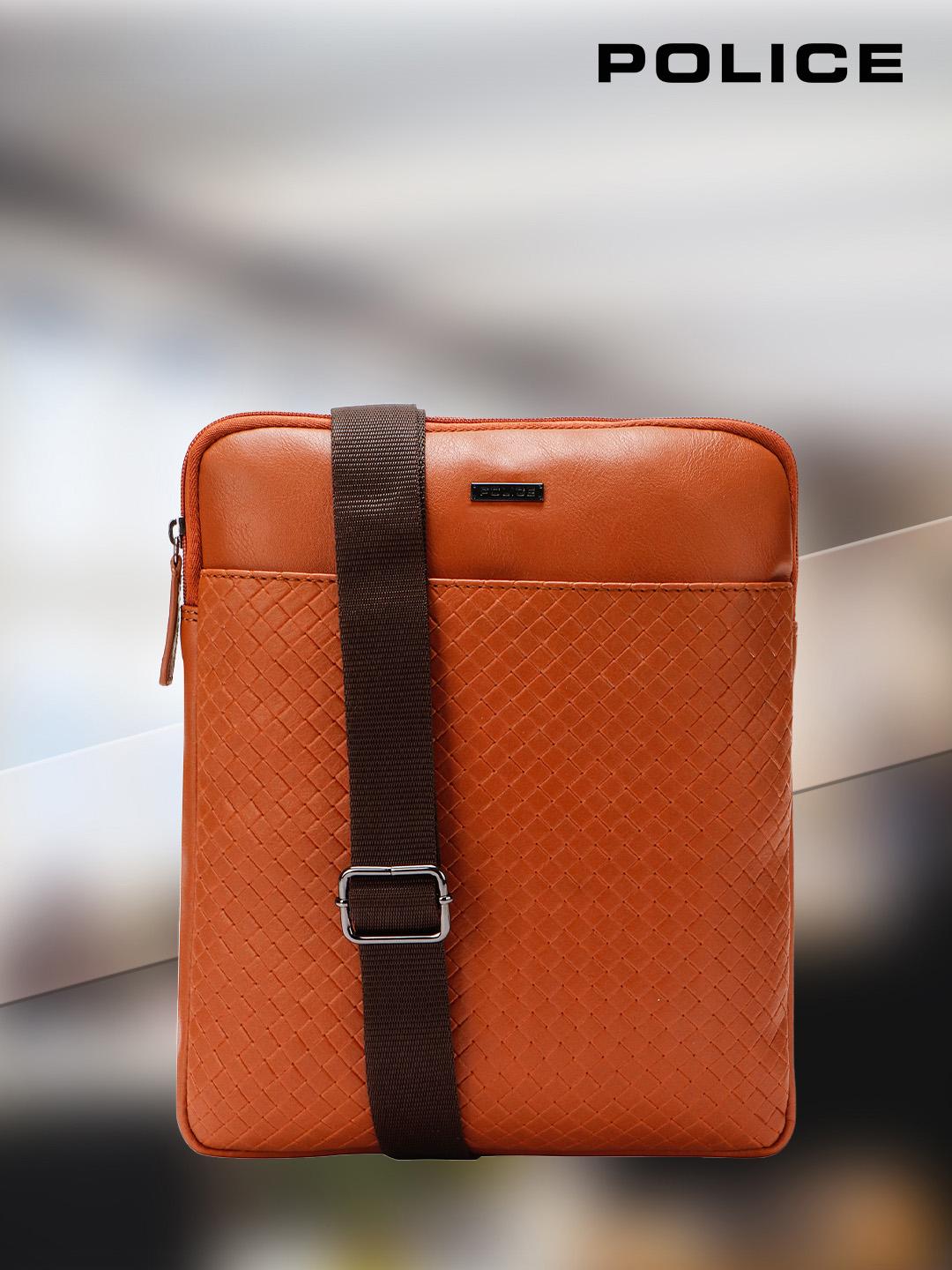 Buy Police Men Leather Messenger Bag Messenger Bag for Men