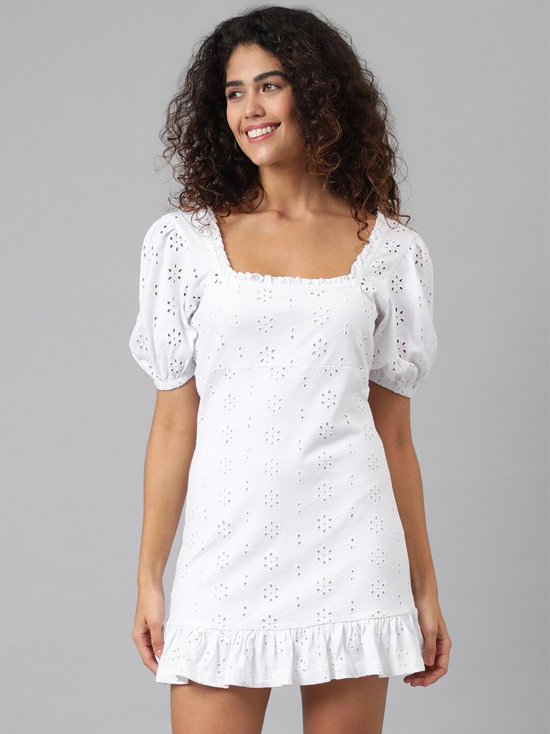 AJISAI mini frill puff OP ホワイト S AJISAI mini frill puff OP