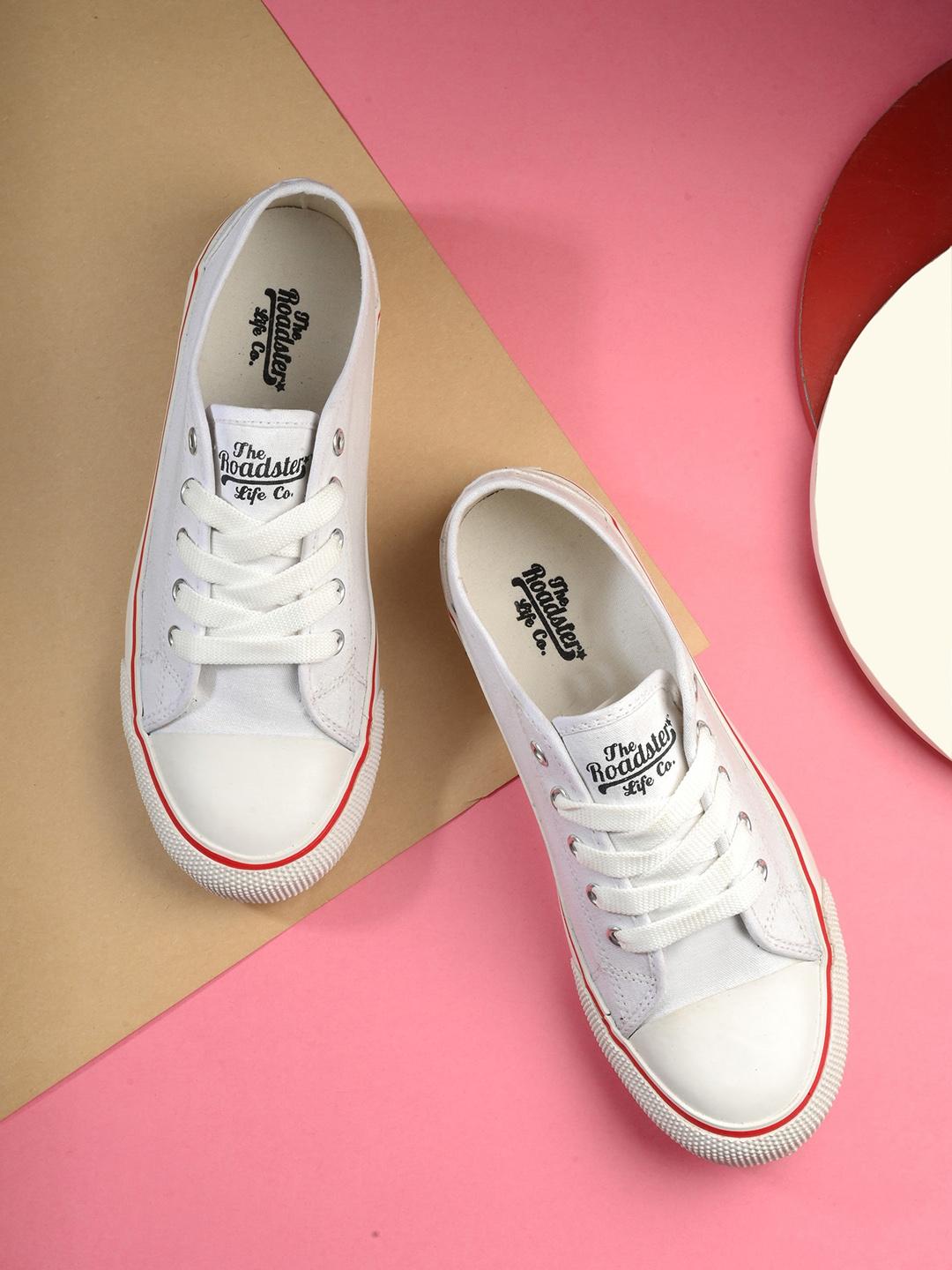 Buy The Roadster Lifestyle Women White Lace-Up Comfortable