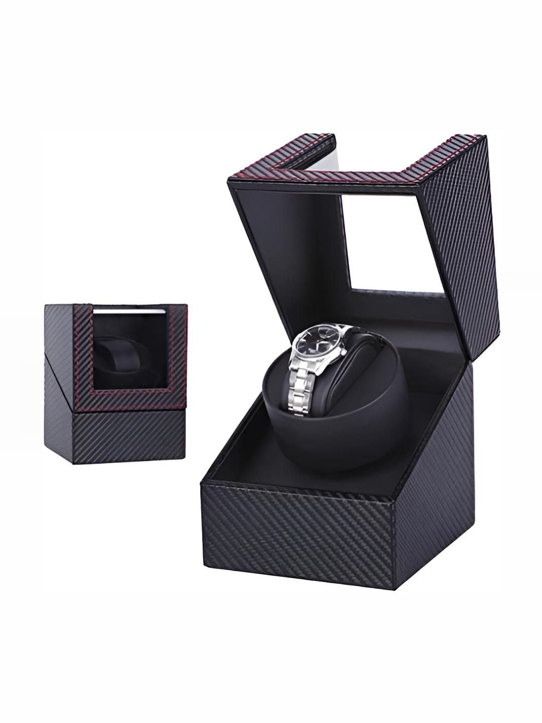 KriShyam Black Automatic Single Watch Winder With Quiet Motor