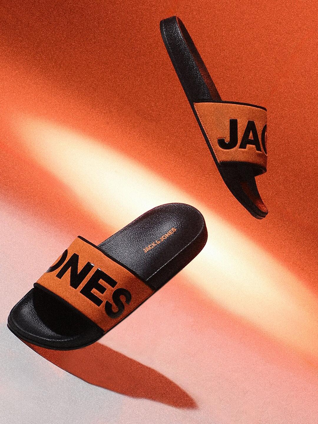 Jack & Jones Men Self Design Sliders - Image 1