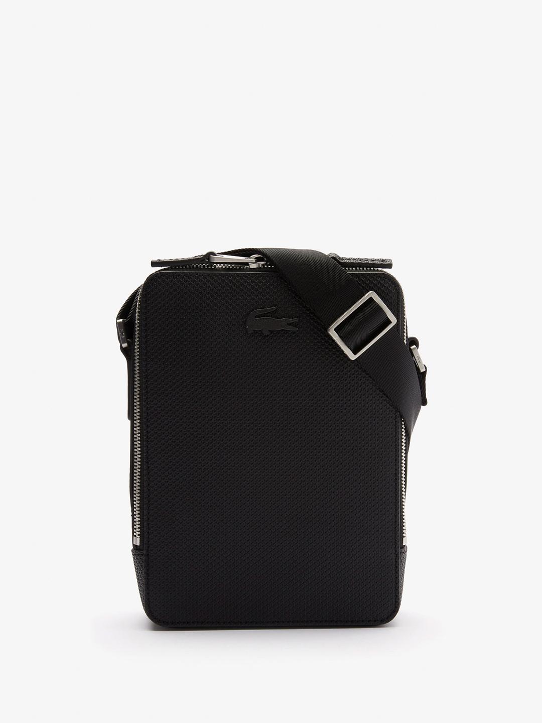 Buy Lacoste Unisex Matte Stitched Leather Vertical Camera Bag