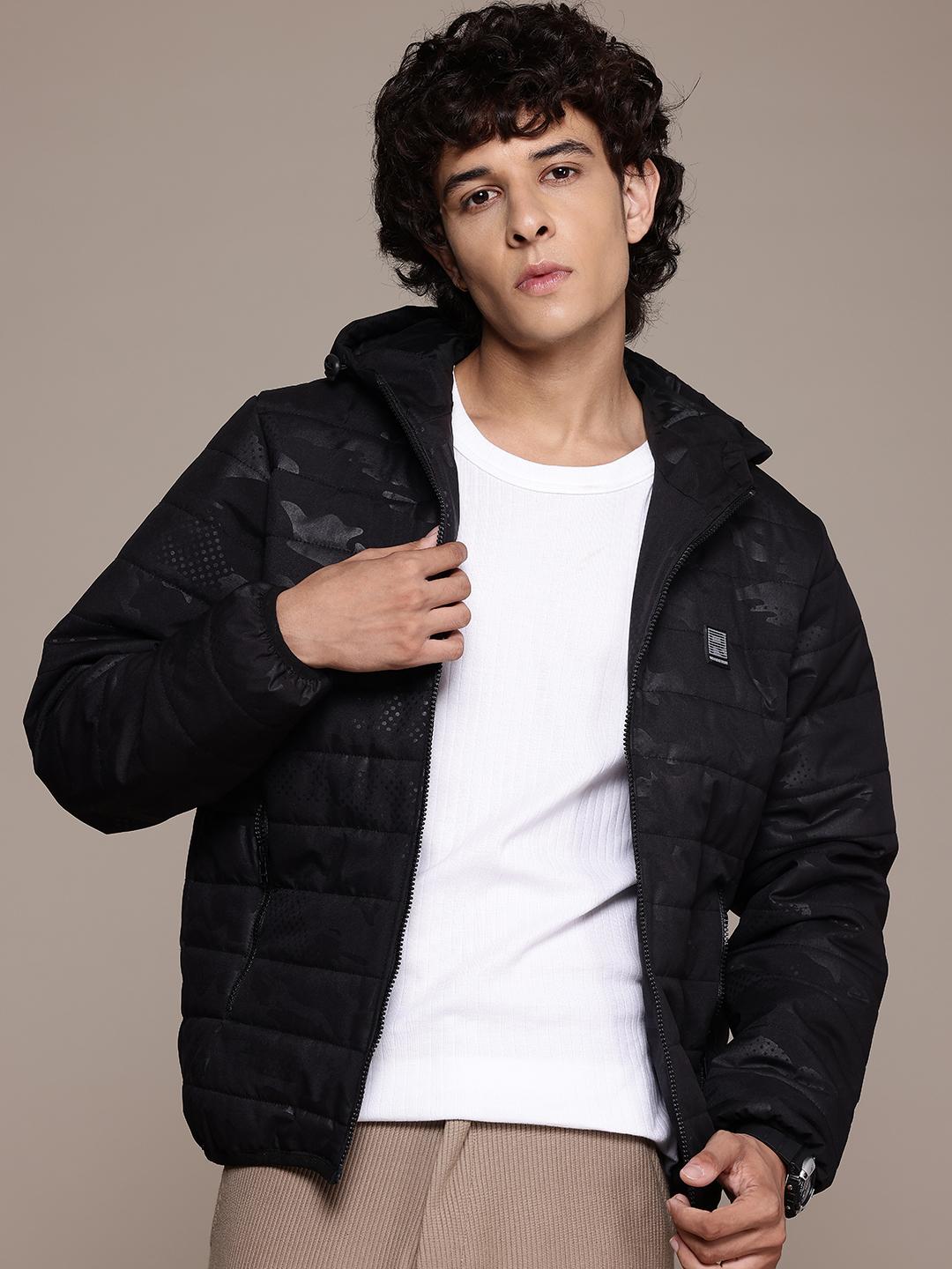 Roadster Printed Hooded Padded Jacket - Image 1