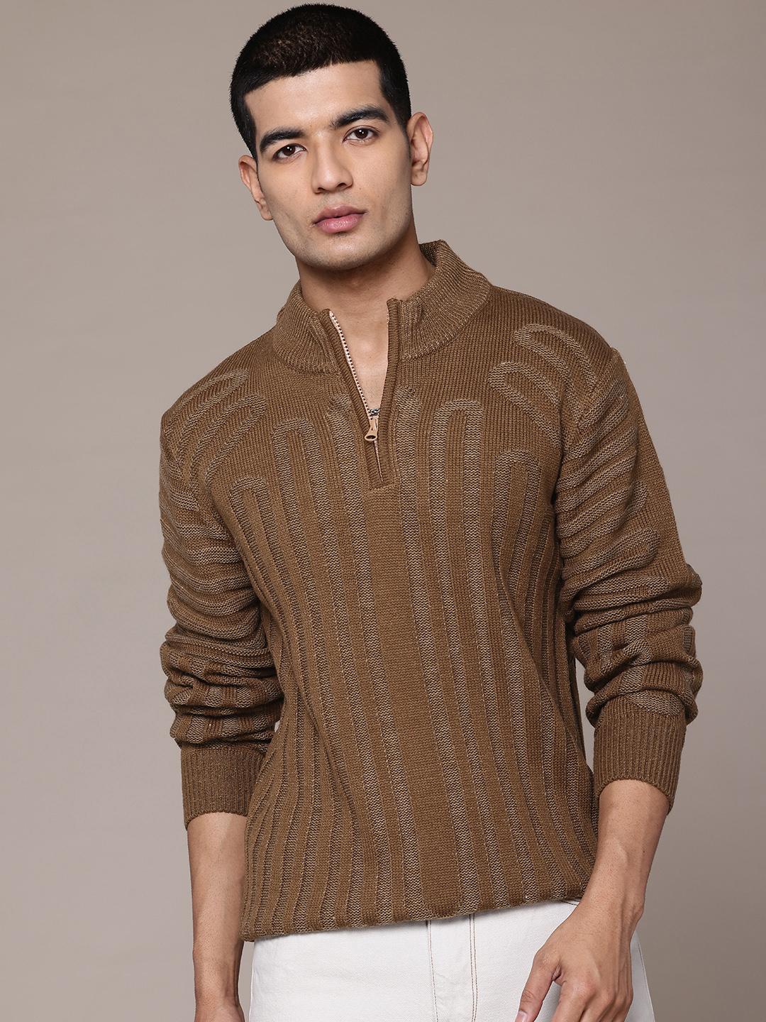 Buy The Roadster Lifestyle Co. Self-Striped Longline Acrylic