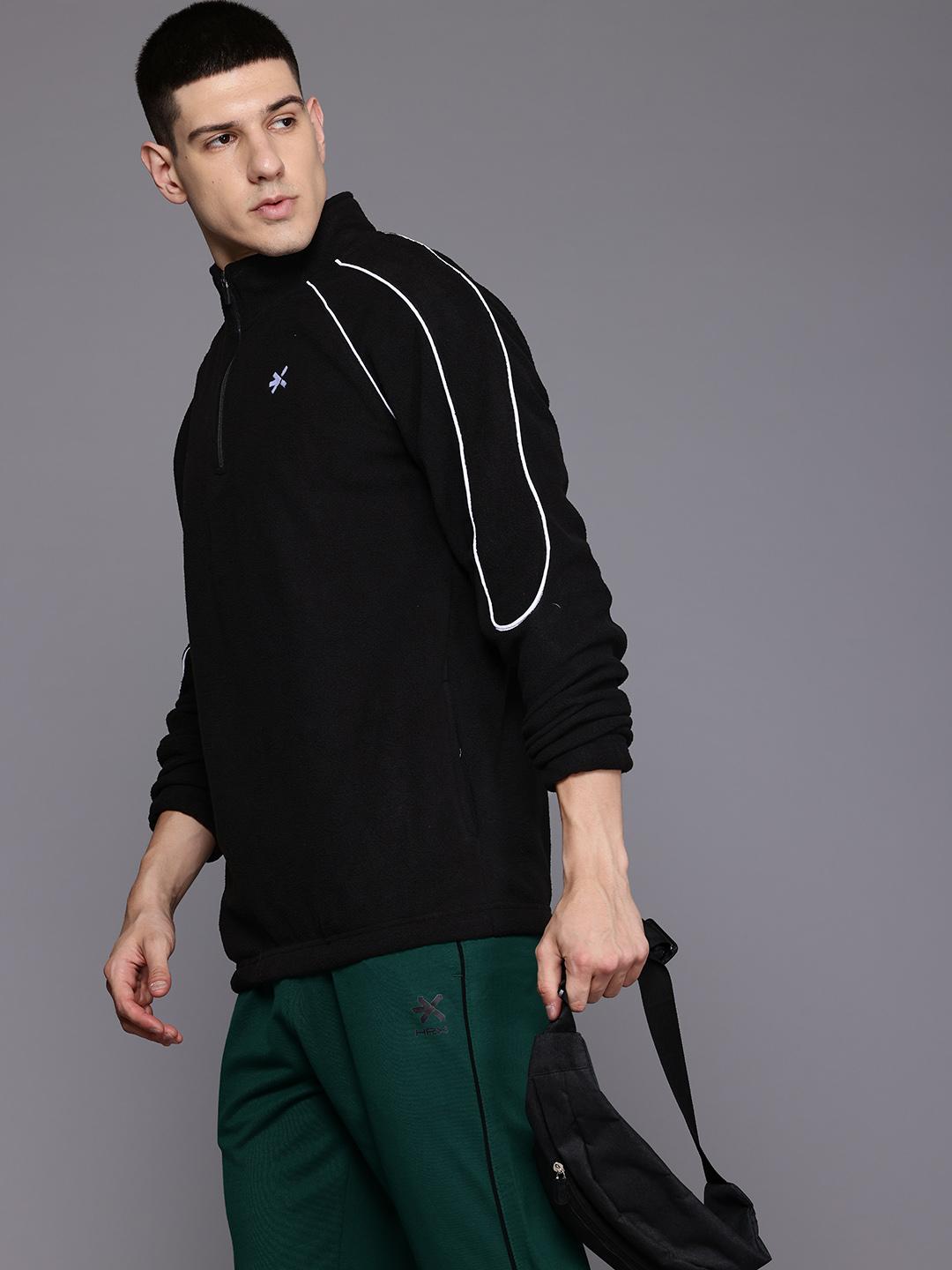 Buy HRX by Hrithik Roshan Mock Collar Fleece Sweatshirt