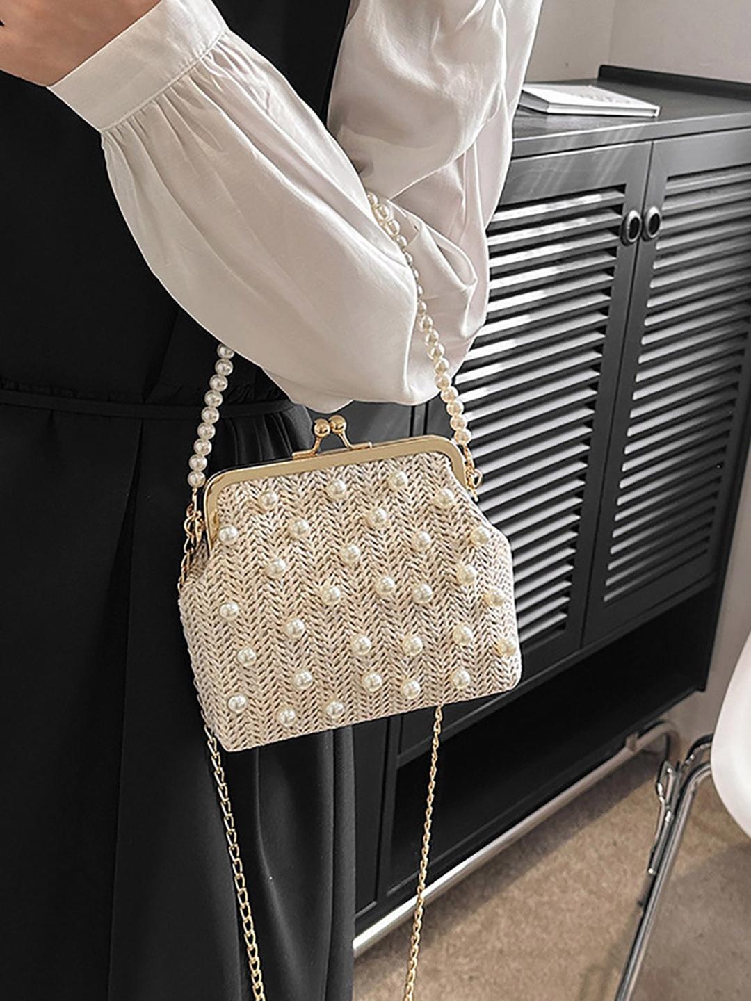 Evening Bags Pearl Bag India Buy Women's Faux Pearl Clutch Bag