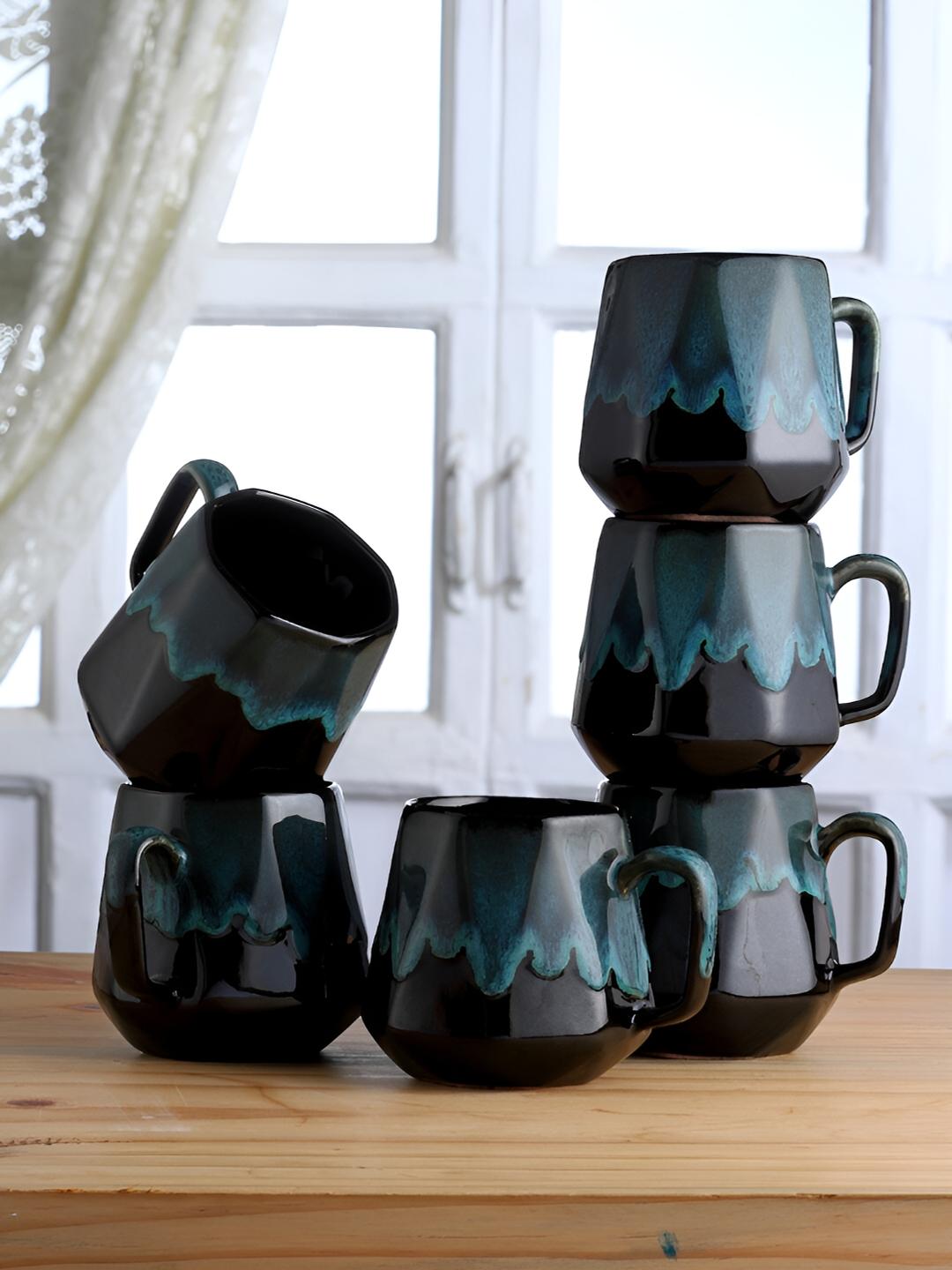 Arrabi Dad Blue Ceramic Cups 6-Pack 220ml - Image 1
