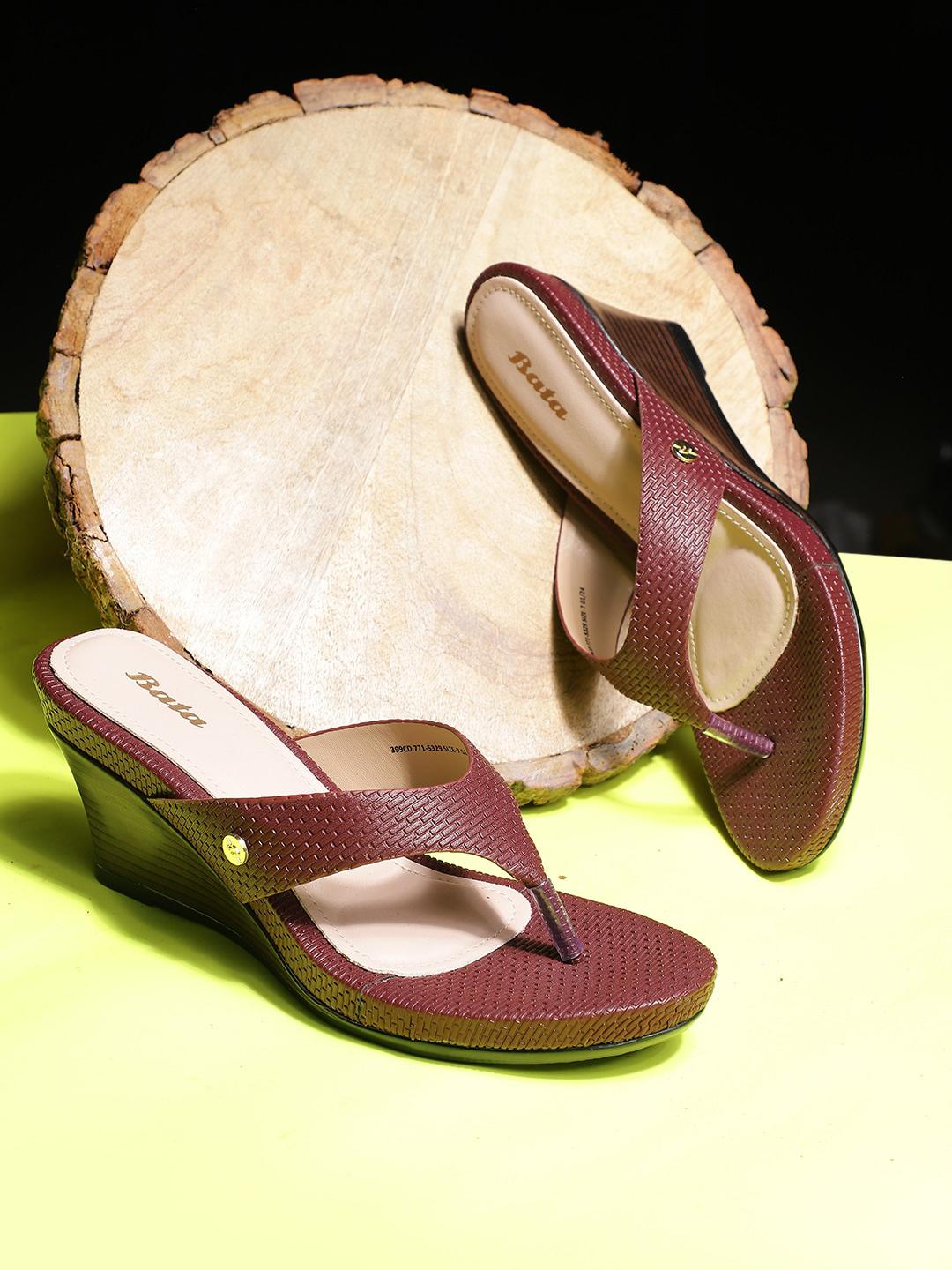 Bata Heels Chappal Buy Brown Heeled Sandals For Women By Bata Online