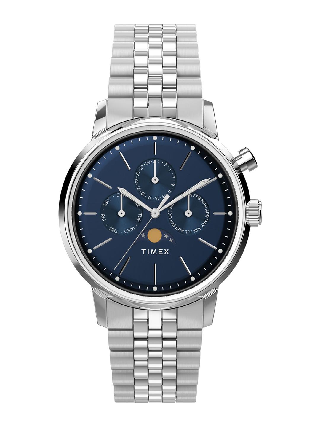 Timex Marlin Round 21mm Blue Dial Analog Men Watch TW2W51300UJ - Image 1