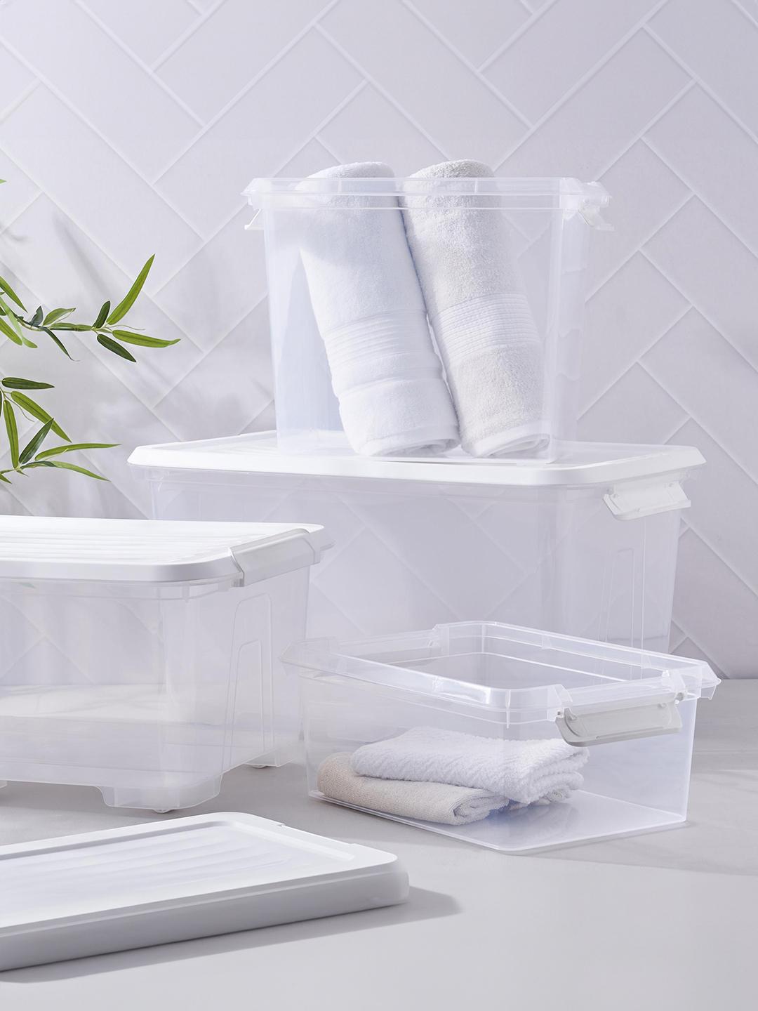 Buy Home Centre Transparent Omnia Secure Storage Box with Lid
