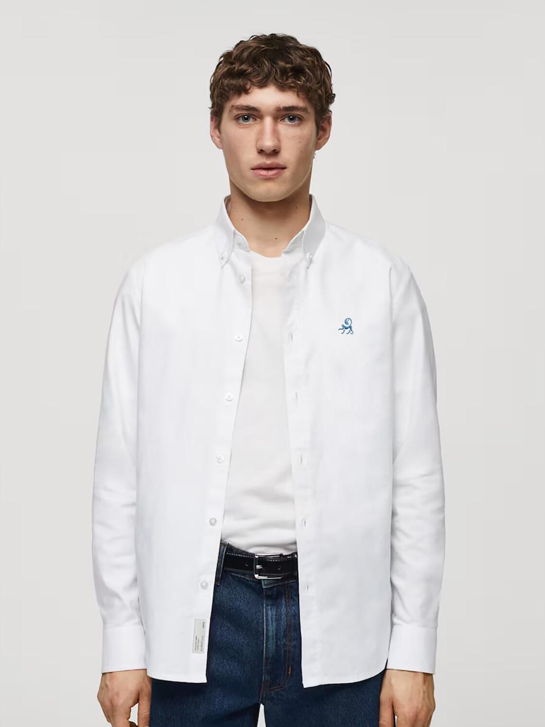 MISCHIEF MONKEY Classic Tailored Fit Button-Down Casual Shirt