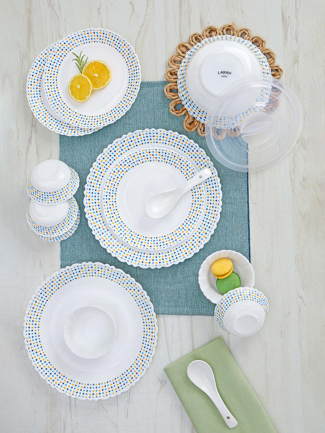 Buy Larah by BOROSIL Jupiter Kosmo Silk Series White Geometric