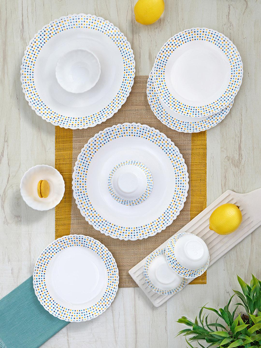 Buy Larah by BOROSIL Jupiter Kosmo Silk Series White Geometric