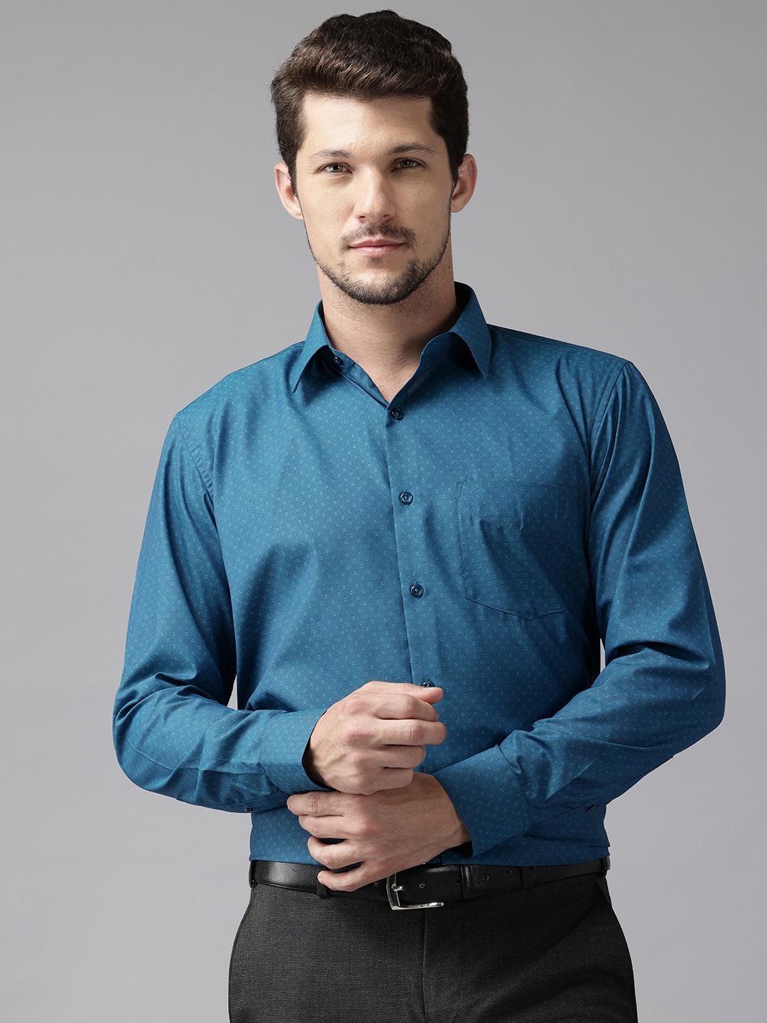 Buy English Navy Men Slim Fit Wrinkle Free Formal Shirt Shirts
