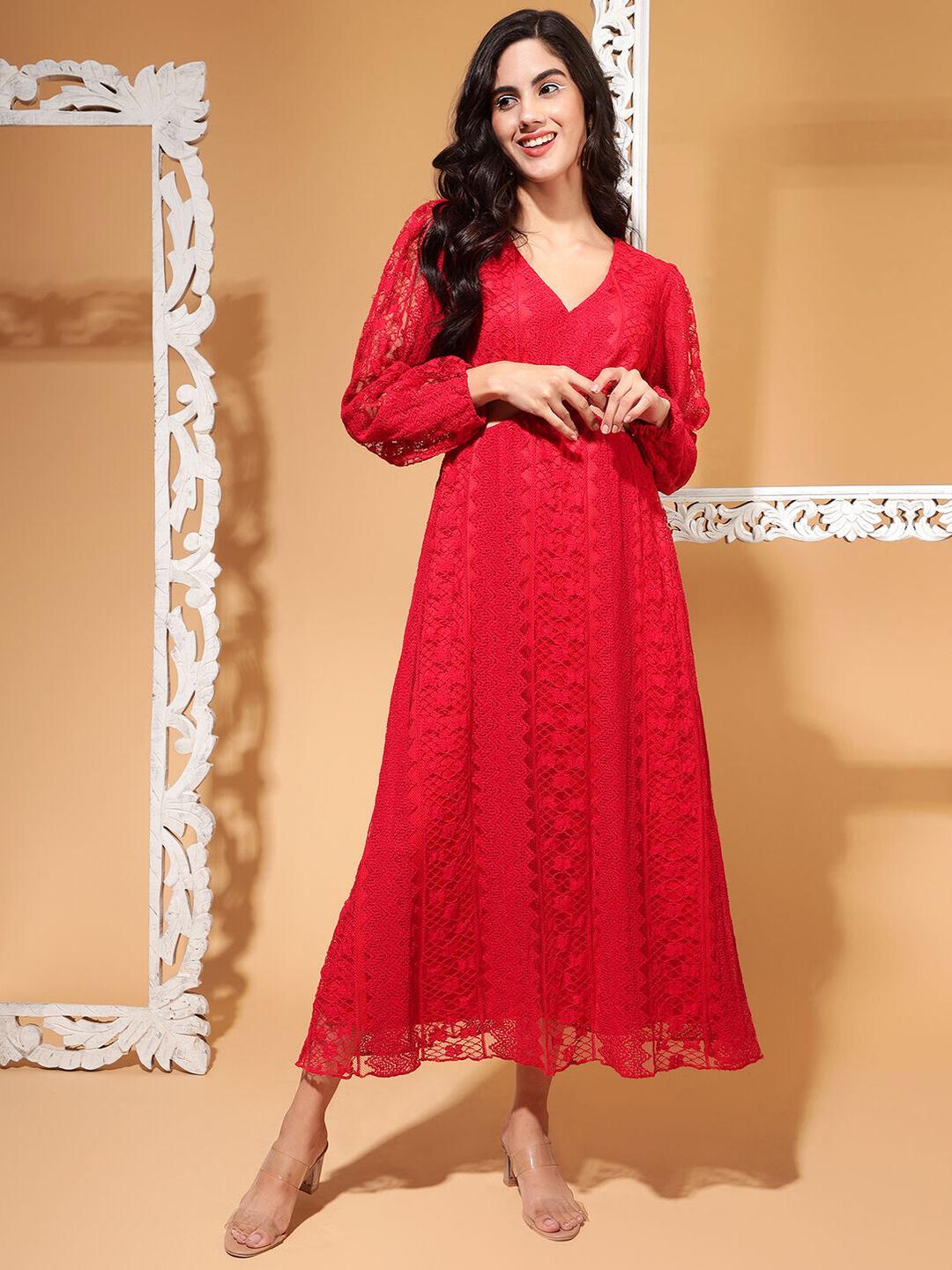 THEREDTHREAD / V slit long dress fog theredthread V slit long