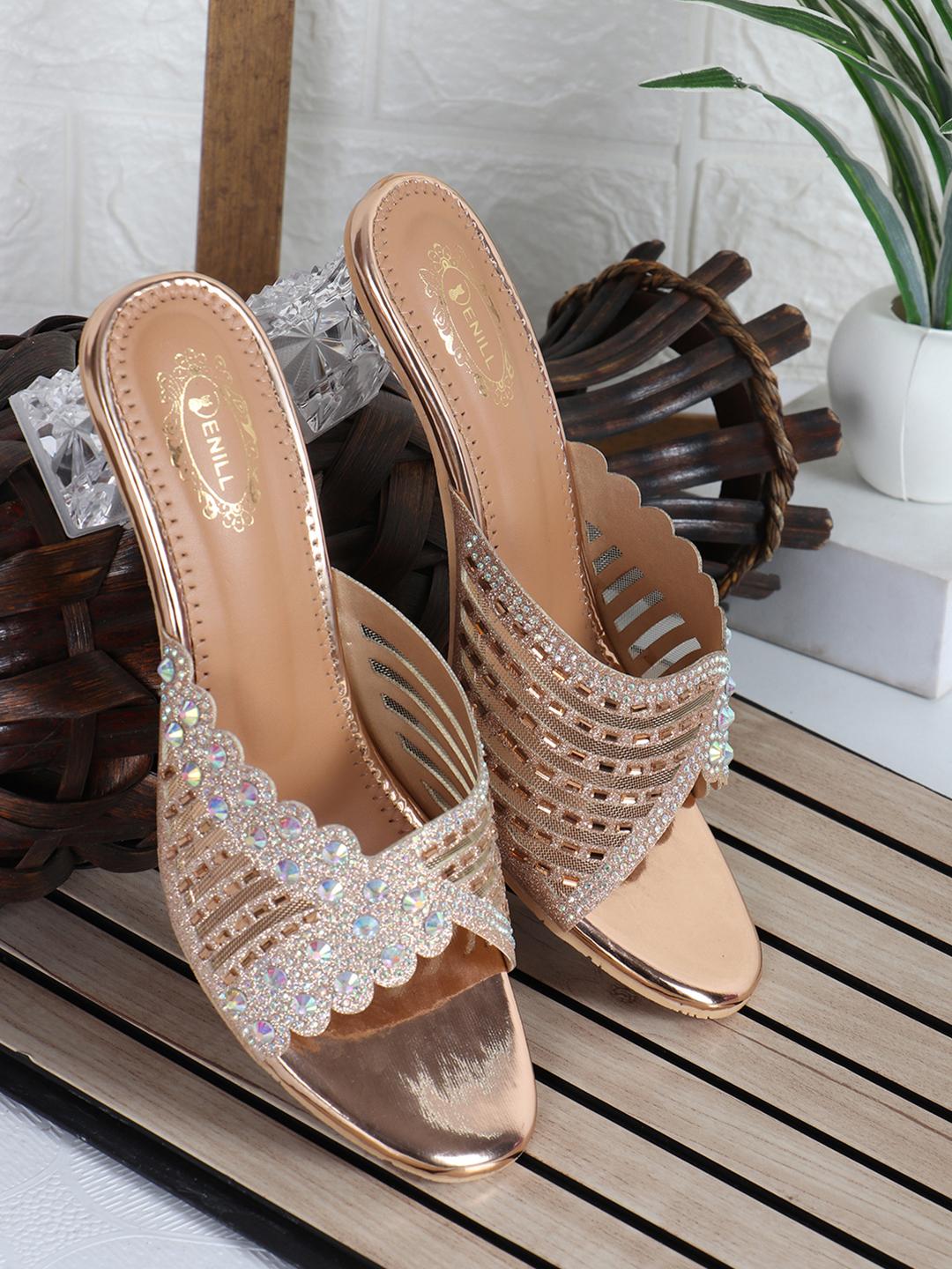 Buy Denill Embellished Open Toe Block Heels Heels for Women