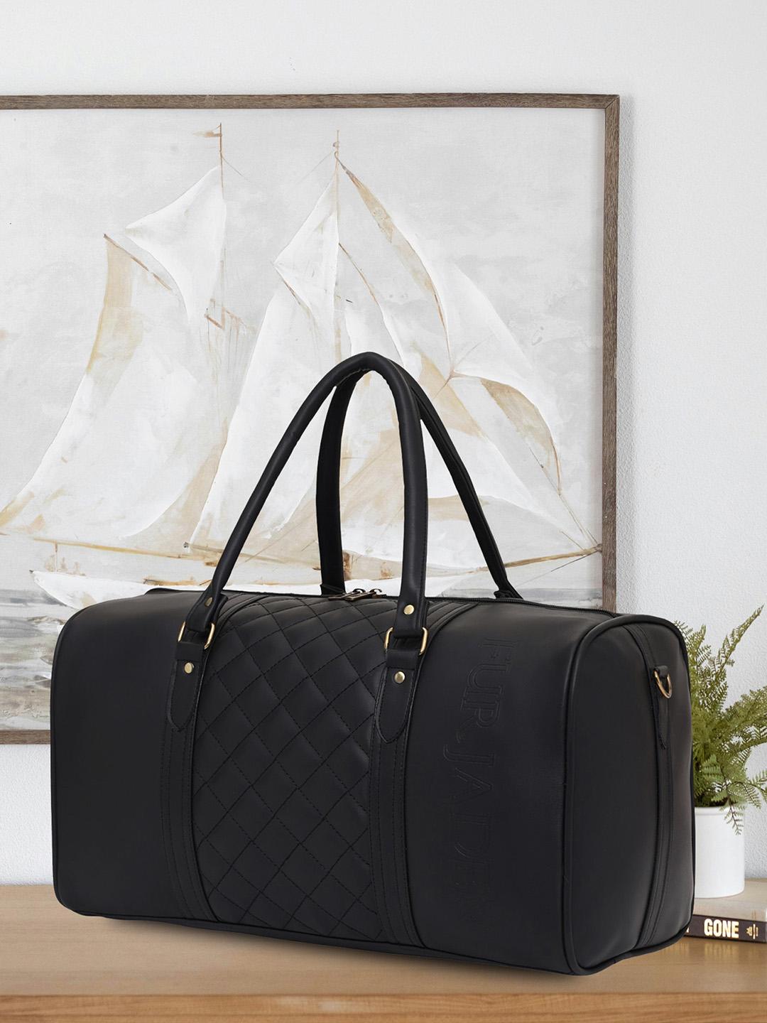 FUR JADEN Textured Medium Vegan Leather Duffel Bag - Image 1