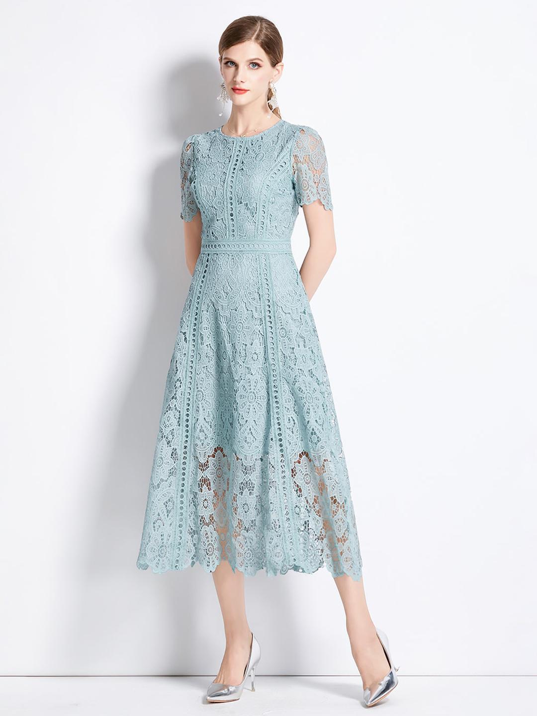 JC Collection Floral A-Line Midi Dress - Image 1