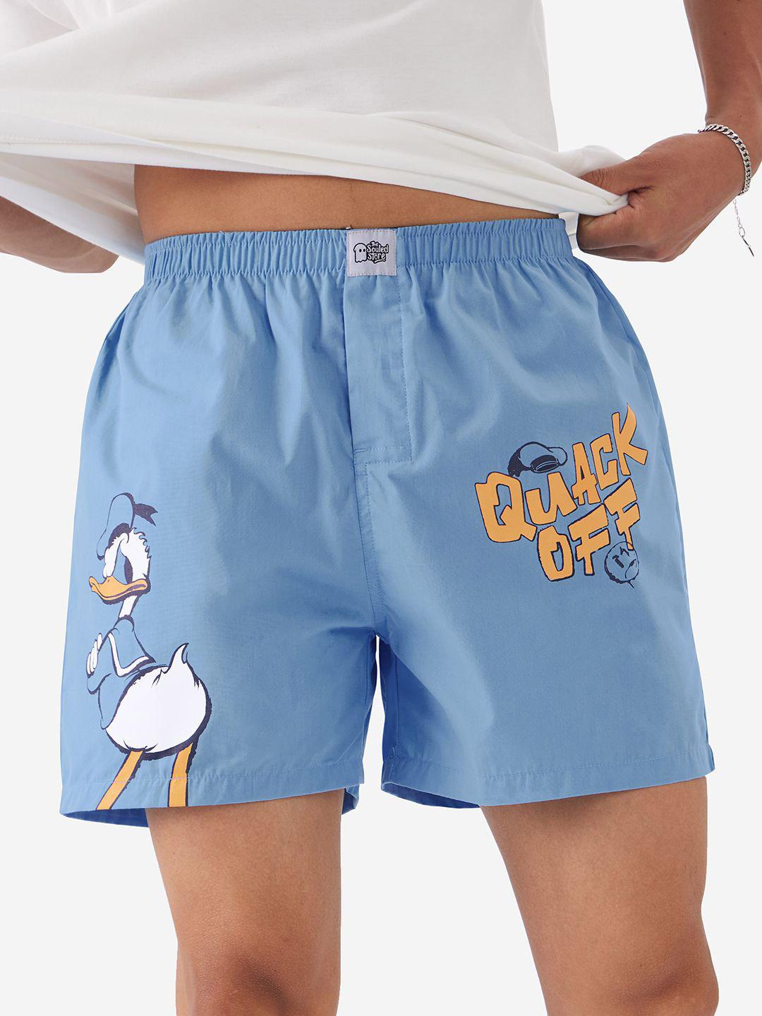 【メル♡】新品未使用★duck ballon short pants Buy The Souled Store Men Donald Duck Blue Boxers - Boxers for Men