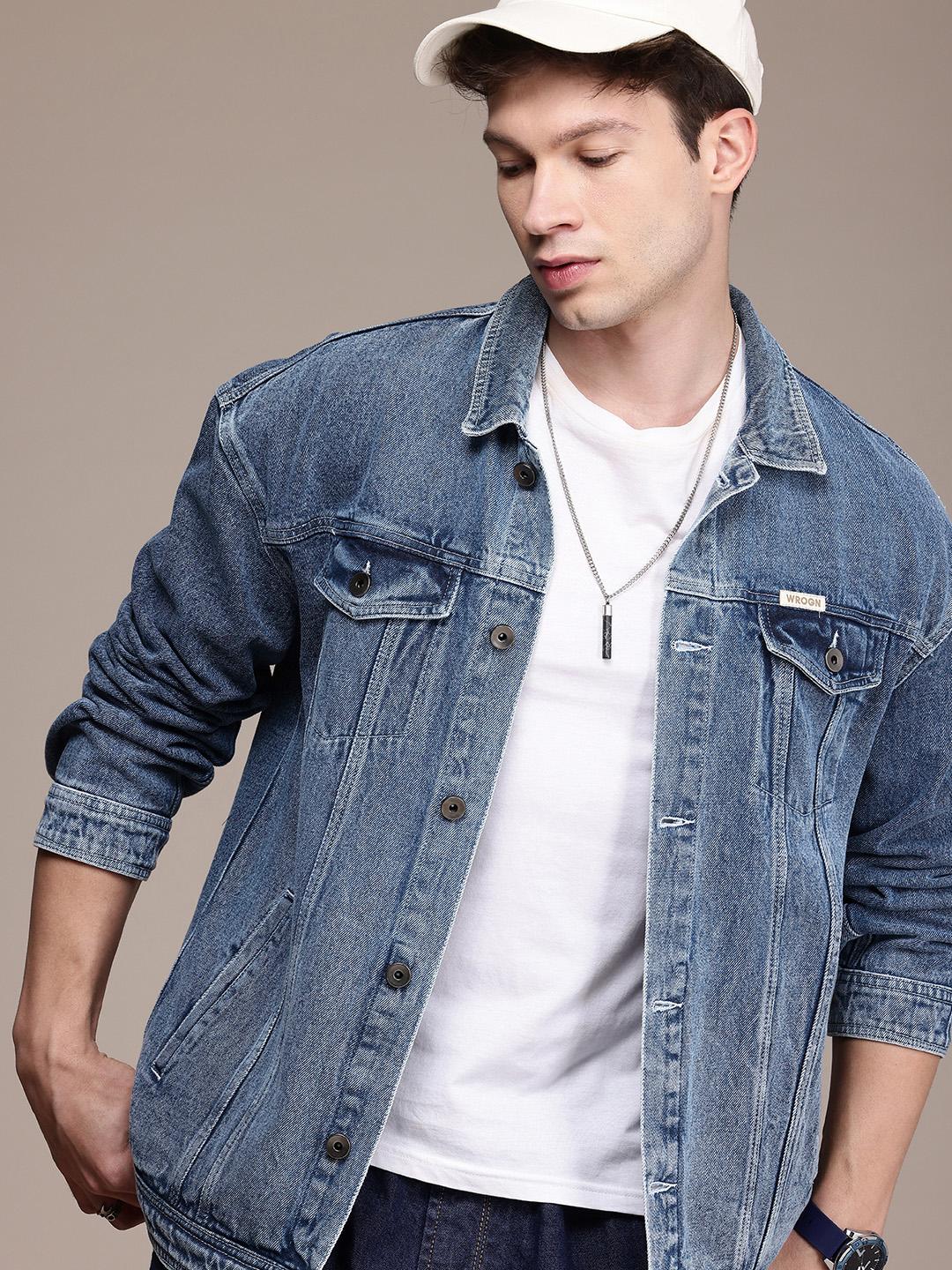 Buy WROGN Pure Cotton Denim Jacket - Jackets for Men 29581334 | Myntra