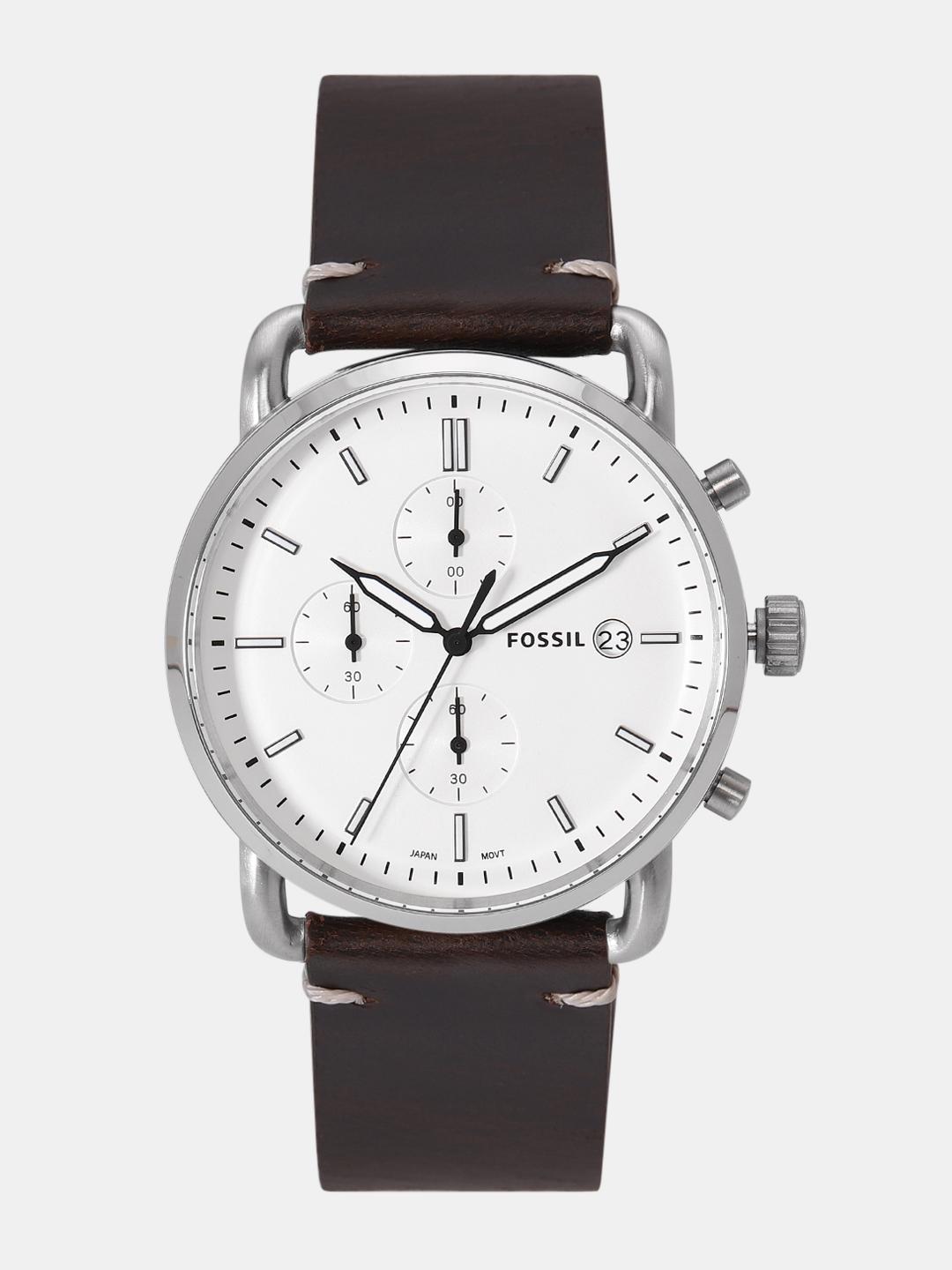 Buy Fossil COMMUTER Men Cream Analogue Watch FS5402 Watches for