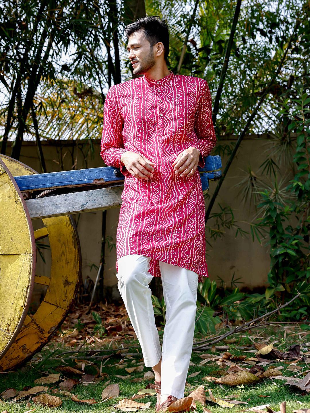 FILORI STUDIO Bandhani Printed Long Kurta - Image 1