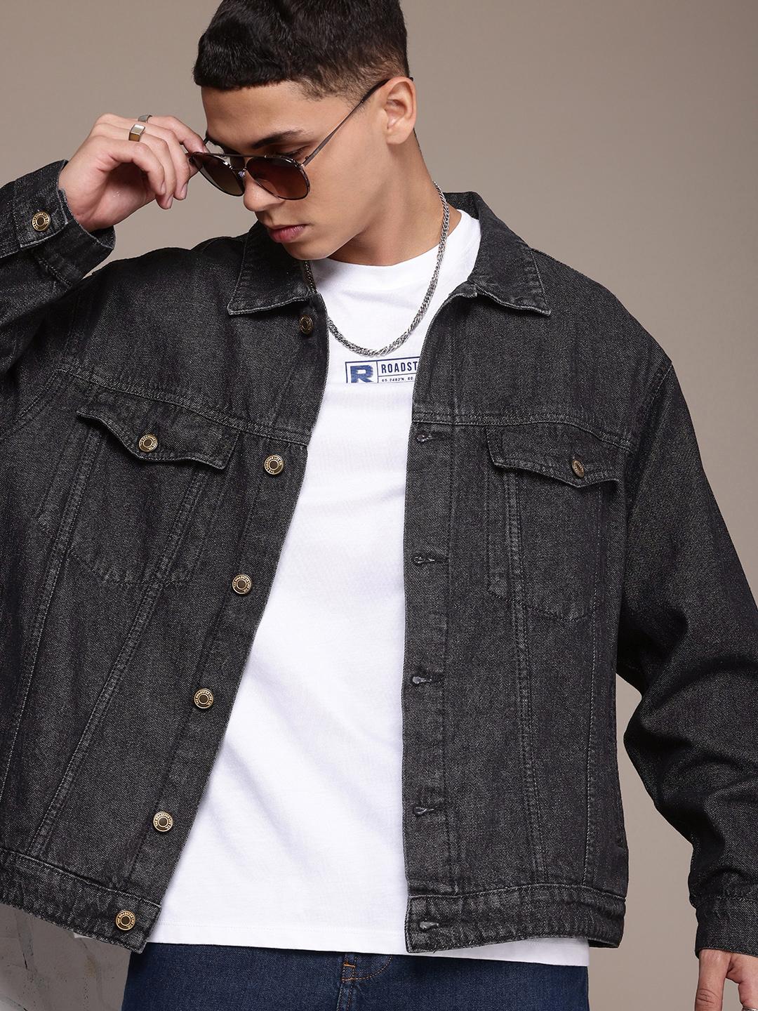 Buy The Roadster Life Co. Oversized Pure Cotton Denim Trucker