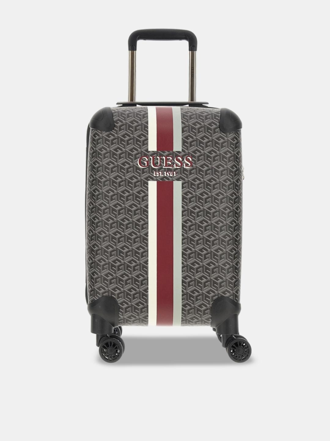 Buy GUESS Printed Hard-Sided Cabin Trolley Suitcase Trolley Bag