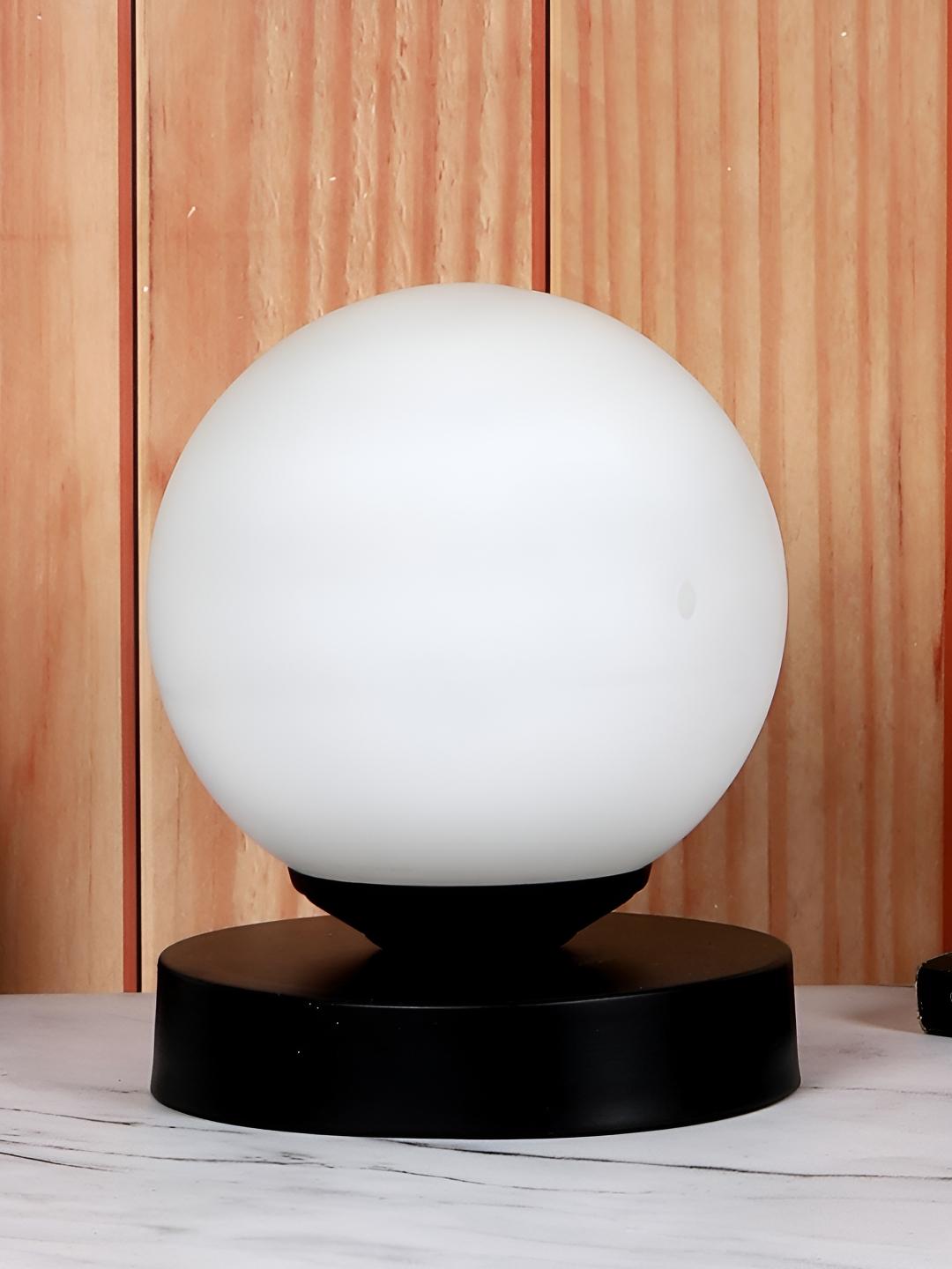 Buy TU CASA Black White Spherical Shaped Iron Table Lamp Table