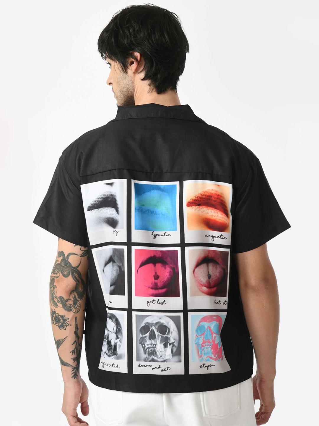 KISSOSS Classic Graphic Printed Oversized Shirt - Image 1
