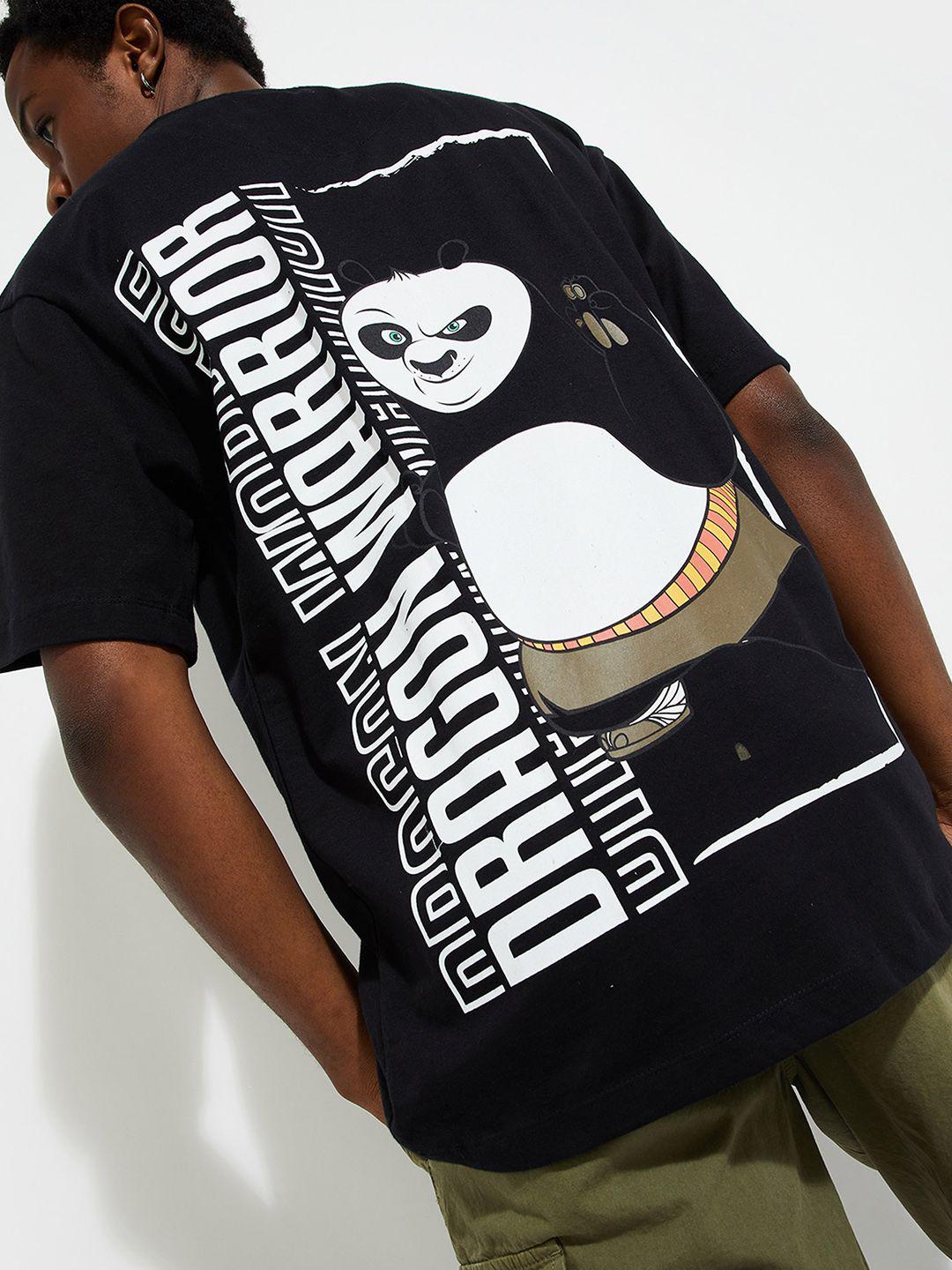【FORCEBOOK】FUNTOPIA FANCON オフィシャル Tシャツ Buy max URB_N Men Oversized Kung Fu Panda Printed T-shirt