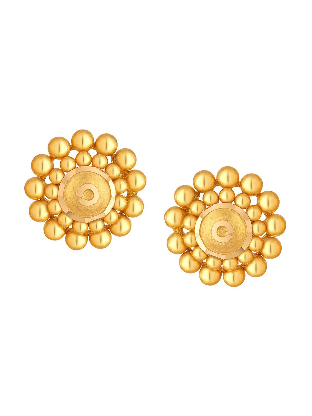 Buy Joyalukkas 22KT Gold Floral Stud Earrings